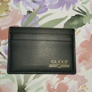 Gucci Black Card Holder EUC